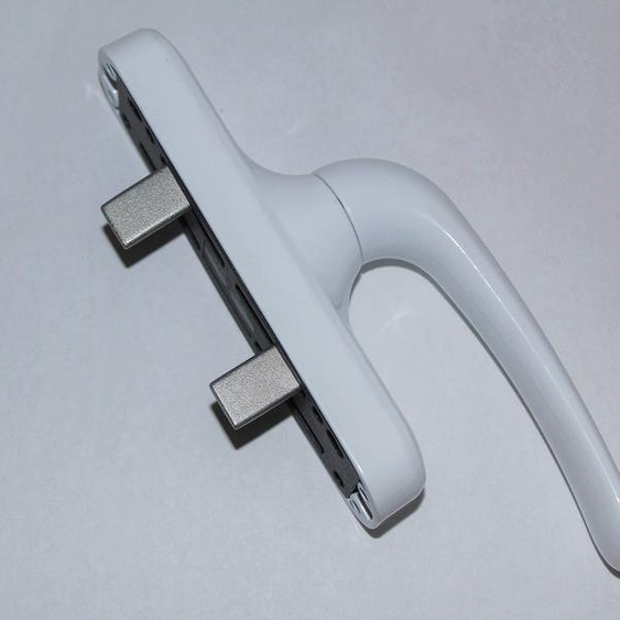Poignée intérieure pour portes coulissantes en aluminium, de couleur blanche, diamètre 18 mm