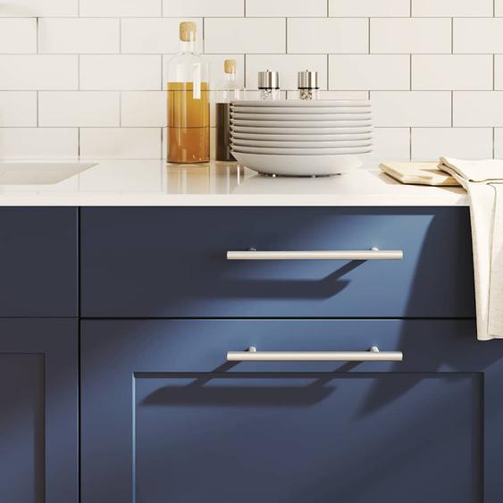 Poignées darmoire 10 pcs argenté 160 mm acier inoxydable