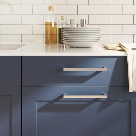 Poignées darmoire 10 pcs argenté 192 mm acier inoxydable