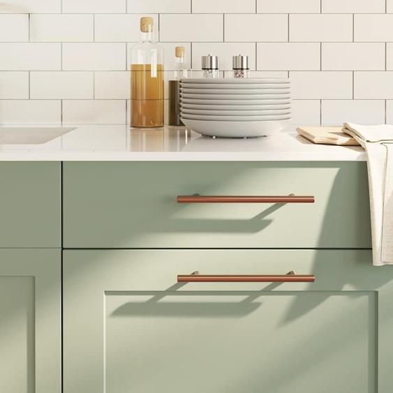 Poignées darmoire 10 pcs bronze 160 mm acier inoxydable