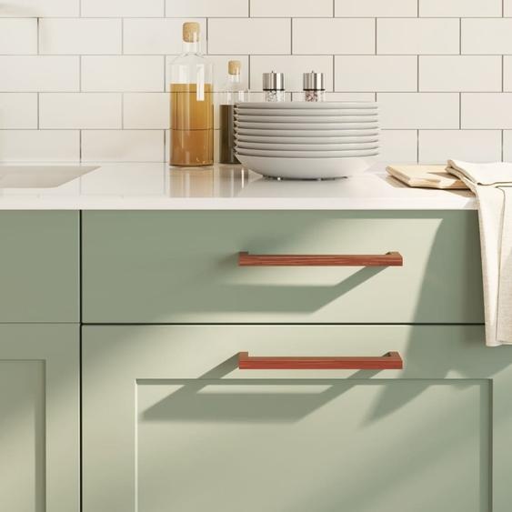 Poignées darmoire 10 pcs bronze 192 mm acier inoxydable