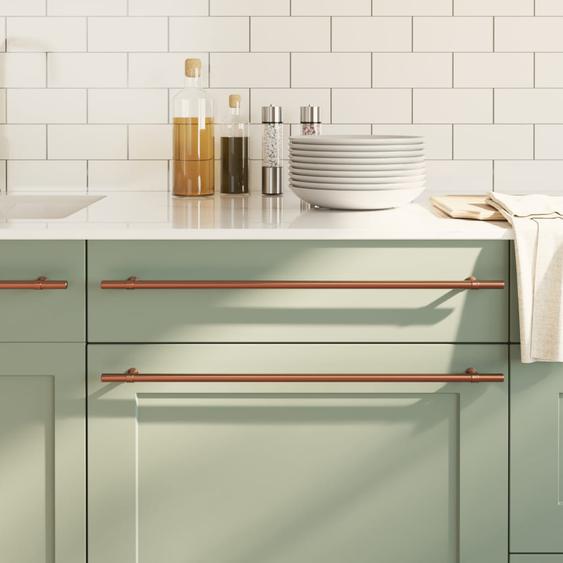 Poignées darmoire 10 pcs bronze 480 mm acier inoxydable