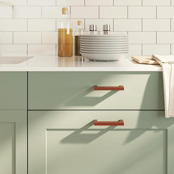 Poignées darmoire 10 pcs bronze 96 mm acier inoxydable