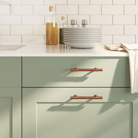 Poignées darmoire 10 pcs bronze 96 mm acier inoxydable