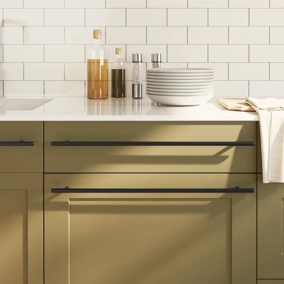 Poignées darmoire 20 pcs noir 480 mm acier inoxydable