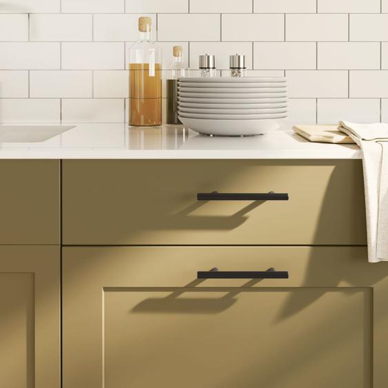 Poignées darmoire 20 pcs noir 96 mm acier inoxydable