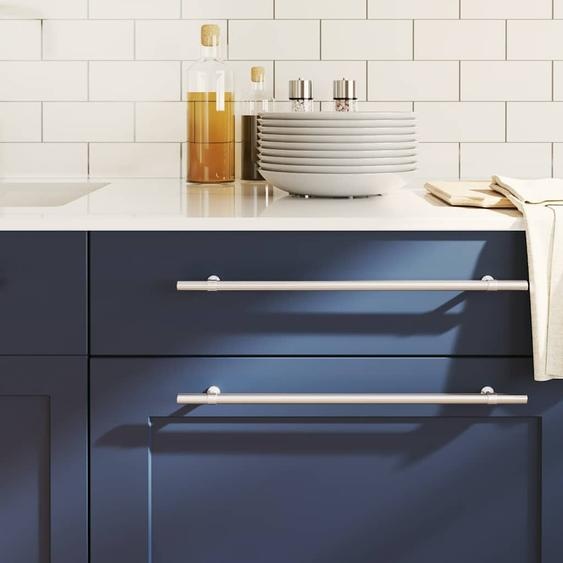 Poignées darmoire 5 pcs argenté 320 mm acier inoxydable