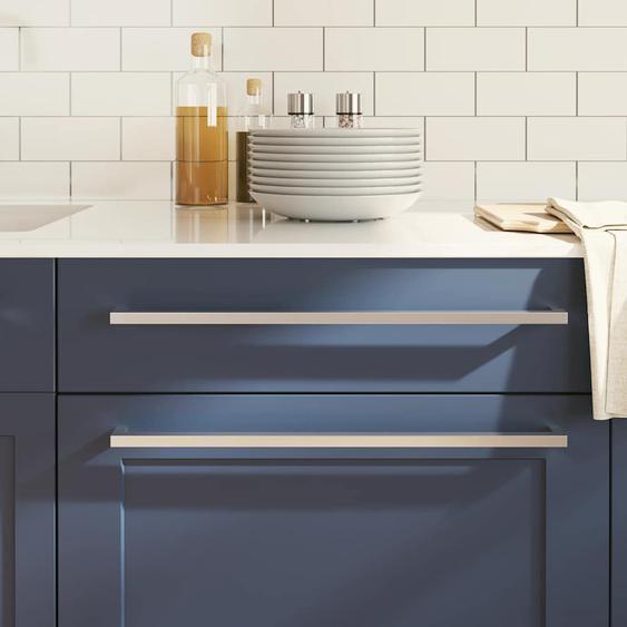 Poignées darmoire 5 pcs argenté 480 mm acier inoxydable