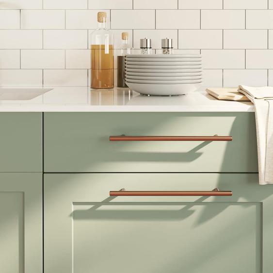 Poignées darmoire 5 pcs bronze 224 mm acier inoxydable