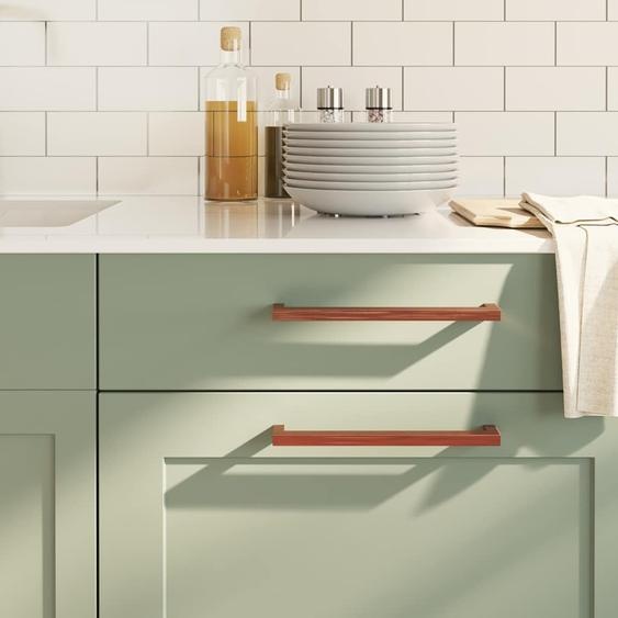 Poignées darmoire 5 pcs bronze 224 mm acier inoxydable