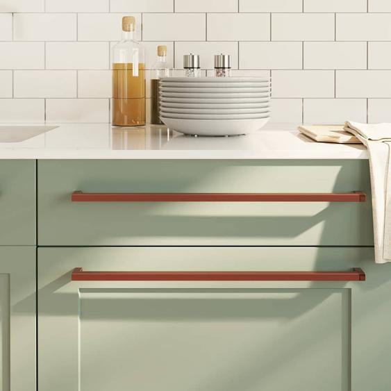 Poignées darmoire 5 pcs bronze 480 mm acier inoxydable