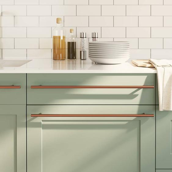 Poignées darmoire 5 pcs bronze 480 mm acier inoxydable