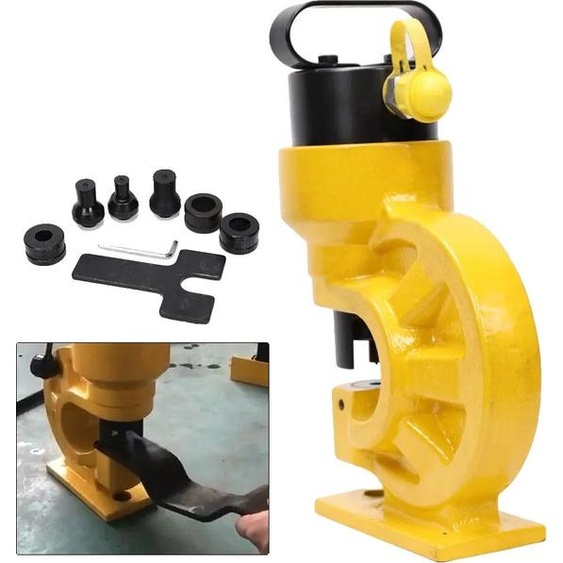 Poinçonneuse hydraulique, pression de poinçonnage 310KN, largeur de col 95 mm, tailles douverture 1/2 - 3/4, épaisseur de plaque 3-10 mm, compatible avec différentes pompes hydrauliques