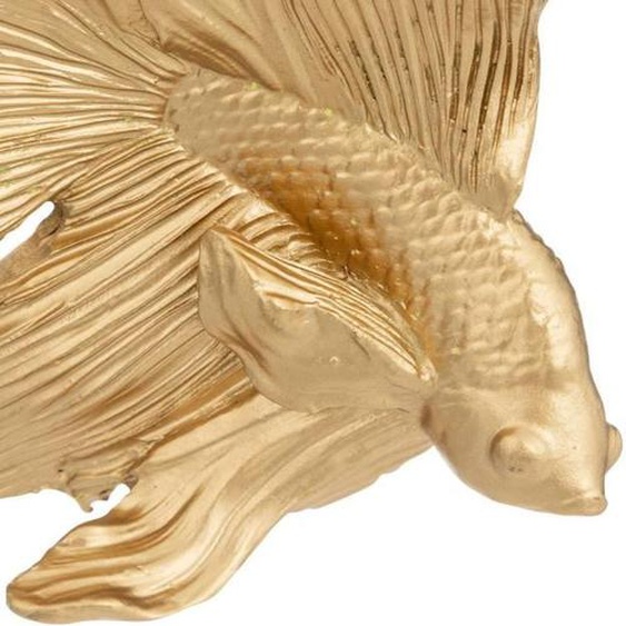 Objet décoratif - ATMOSPHERA - Poisson déco Jil - Résine dorée - H12cm - Design contemporain