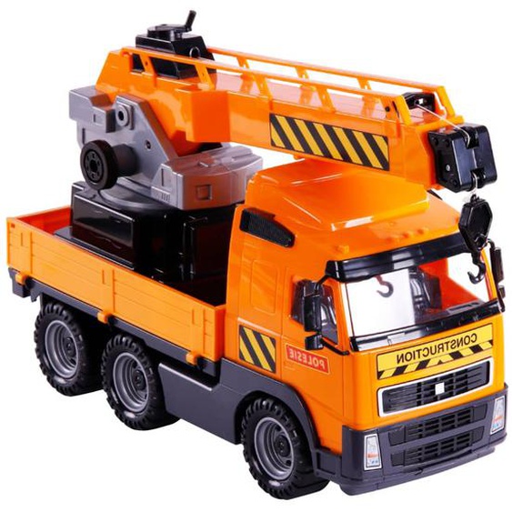 Polesie wader Ensemble de camions 4 pcs grue orange/noir Polypropylène