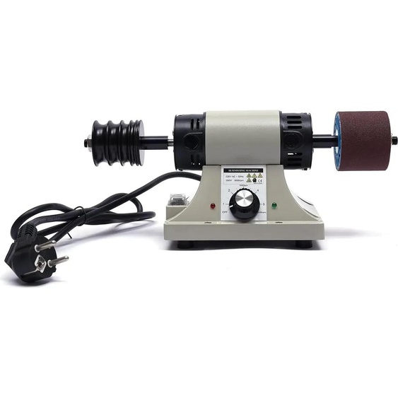 Polisseuse pour cuir et caoutchouc, vitesse réglable, design compact, gris