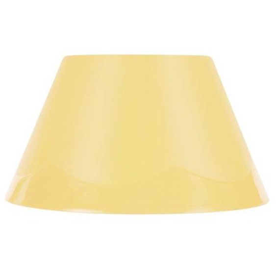 POLYCONE-Abat-jour conique plastique  conique jaune 1 ampoule E27 Style: pop color D22xH12cm