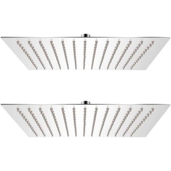 Pomme de douche plongeante 2 pcs 30x30 cm Acier inoxydable