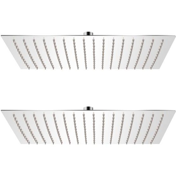 Pomme de douche plongeante 2 pcs Acier inoxydable 30x40 cm