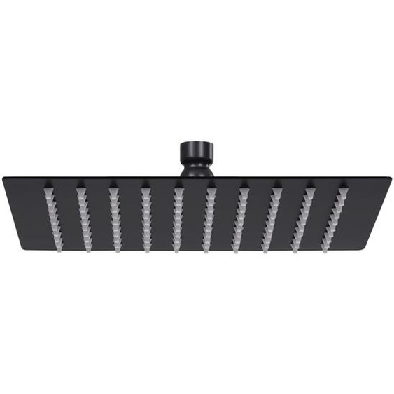 Pomme de douche pluie Acier inoxydable 20x20 cm Carrée Noir