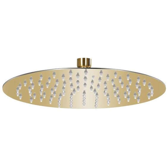 Pomme de douche pluie Acier inoxydable 25 cm Ronde Doré