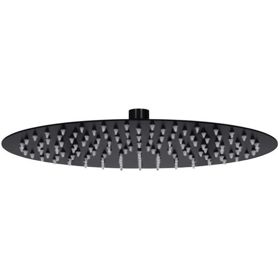 Pomme de douche pluie Acier inoxydable 30 cm Ronde Noir