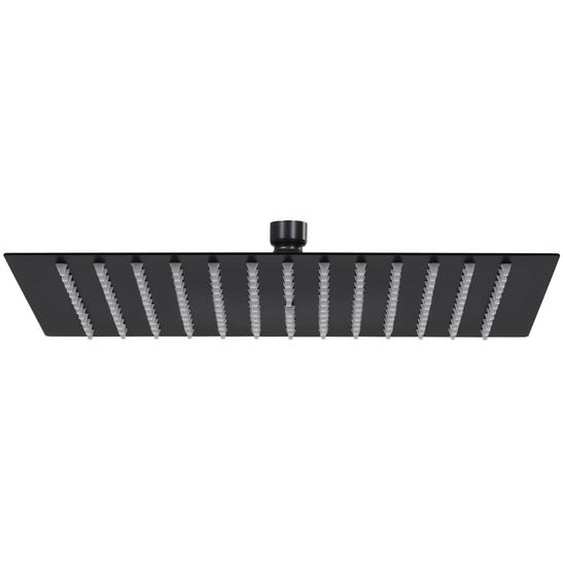 Pomme de douche pluie Acier inoxydable 30x30 cm Carrée Noir