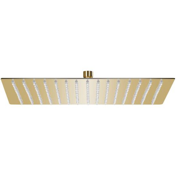 Pomme de douche pluie Acier inoxydable 40x40 cm Carrée Doré
