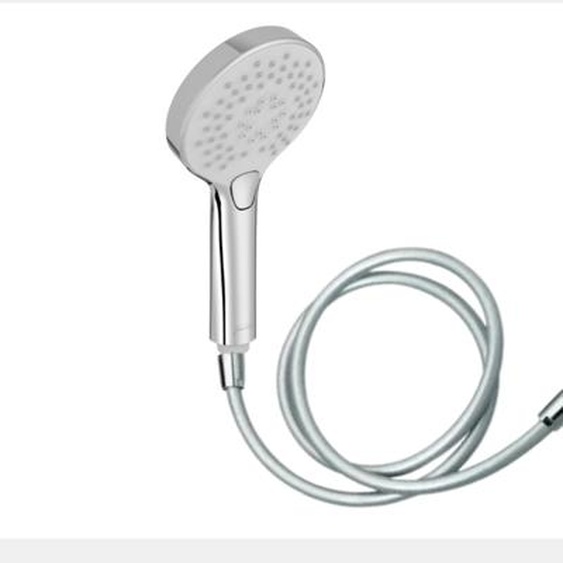 Pommeau de douche Metro 3 jets chromé + flexible