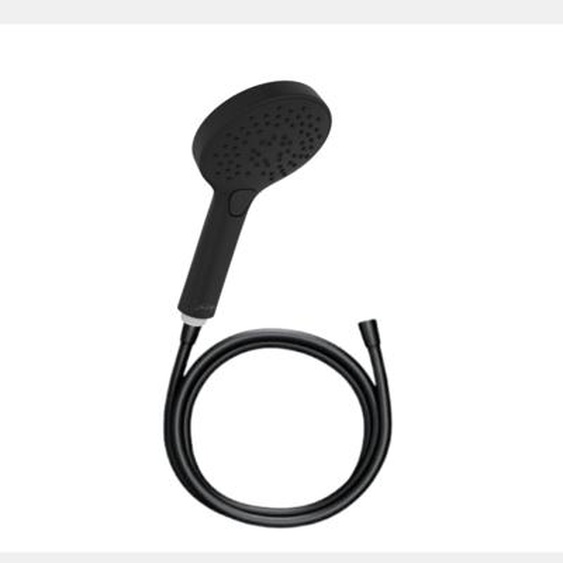 Pommeau de douche Metro 3 jets noir + flexible