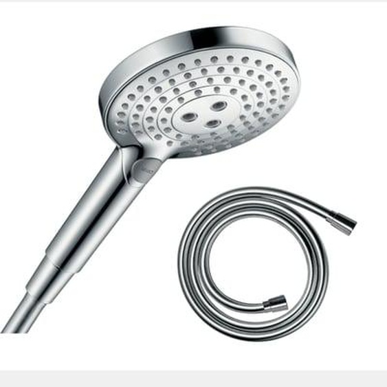 Pommeau de douche Raindance Select S EcoSmart 120 3 jets chromé + flexible de douche 1,60 m Isiflex chromé