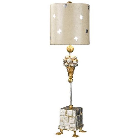 Pompadour X lampe de table crème, argent Flambeau FB-POMPADOURX-TL