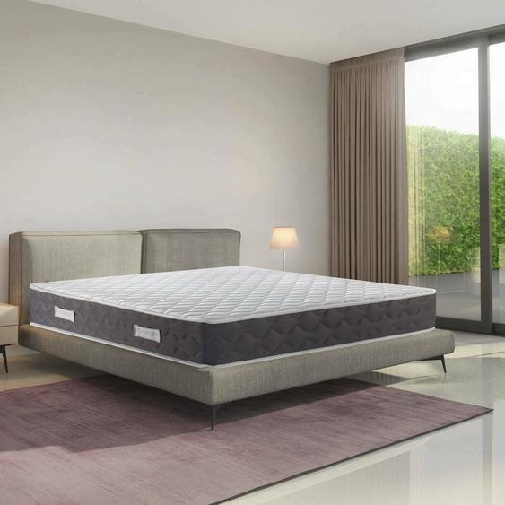 Pompano - Matelas Simple, 190x90x28h cm Blanc, Fermeté 7.5/10 Fabriqué en Italie