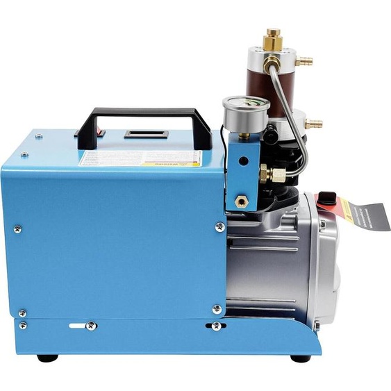 Pompe à air électrique - Compresseur haute pression 1800W - 30 MPa, 83 l/min - Double étage - Portable, à main - Prise européenne - Bleu