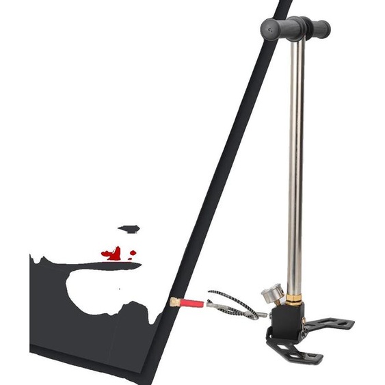 Pompe à air haute pression, plage de pression de 4500 psi, système à 3 niveaux, matériau en acier inoxydable, longueur de tuyau de 19,7 pouces, design ergonomique