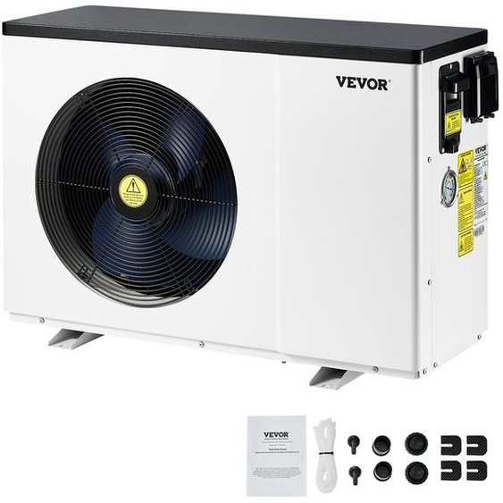 Pompe à chaleur électrique pour piscines VEVOR, puissance de chauffage de 2,51 à 11,38 kW, changement de fréquence à économie dénergie, pour chauffer et refroidir les chauffe-eau de piscine