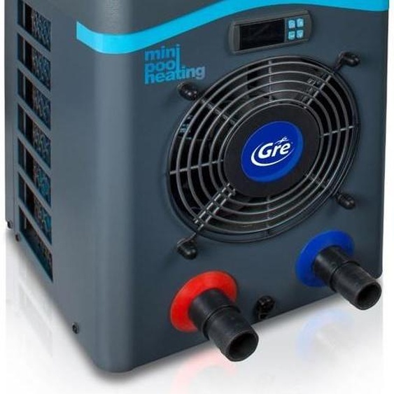 Pompe à Chaleur Piscine GRE, Jusquà 20m3, 2.5 KW, Raccords 32/38mm, 35.6 x 31 x 37.5 cm