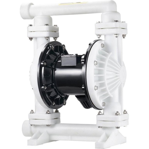 Pompe à double membrane àpneumatique, débit maximal de 94,64 LPM, pompe pneumatique standard pour le transfert dhuiles usagées, avec entrée et sortie standard, corps en polypropylène, double membrane, pour diesel, graisse, kérosène, essence