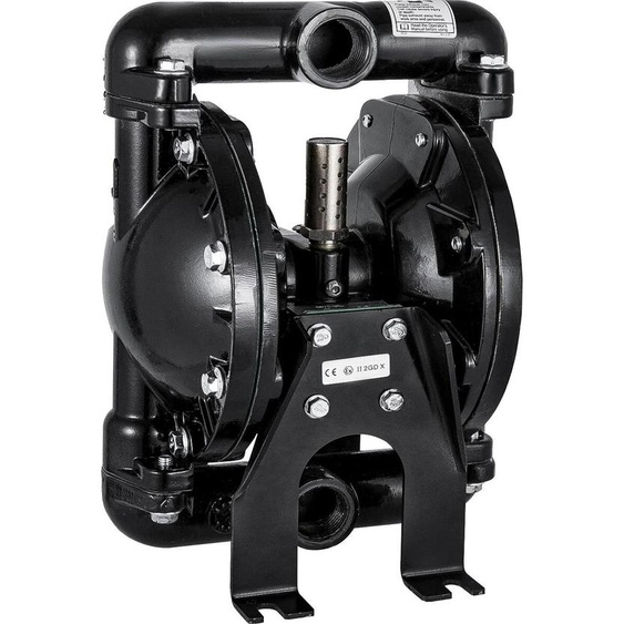 Pompe à double membrane pneumatique, entrée/sortie 1 pouce, aluminium, 35 GPM max., 120 PSI, membrane en nitrile, QBY4-25L-1inch-35