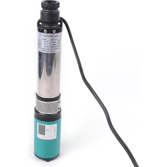 Pompe à eau - Pompe immergée pour puits profonds - 320 W - 24 V - Métal - Pour lirrigation - Vert