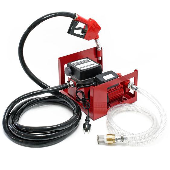 Pompe à Fuel Gasoil bio Autoaspirante – 230 v / 600 w / 40 l/min – avec Pistolet de distribution à arrêt automatique, Compteur et Support - Wiltec