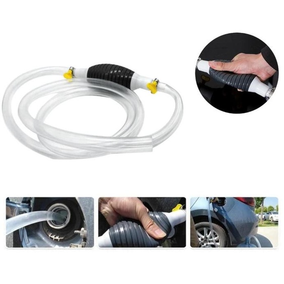 Pompe à main en caoutchouc pour laspiration manuelle de carburant (diesel, essence), dhuile et dautres liquides — 14 mm