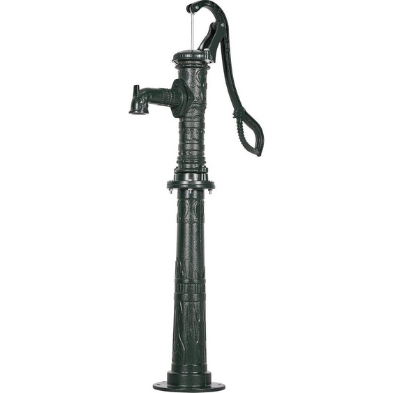 Pompe à main pour puits, hauteur de refoulement maximale de 6 mètres, pompe à eau manuelle antique en fonte avec socle surélevé, raccord NPT 1-1/4 pouce, installation facile, pour jardin extérieur, étang, cour, ferme, espace vert