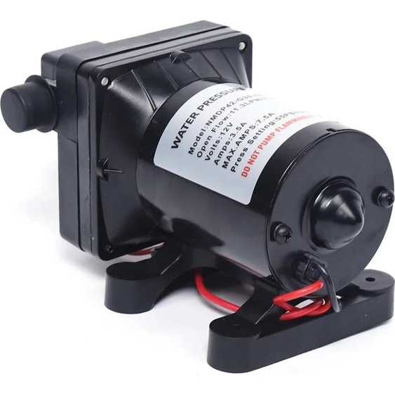 pompe à membrane 12V, débit 3 GPM, régulation de pression réglable, EU, 12V, noir