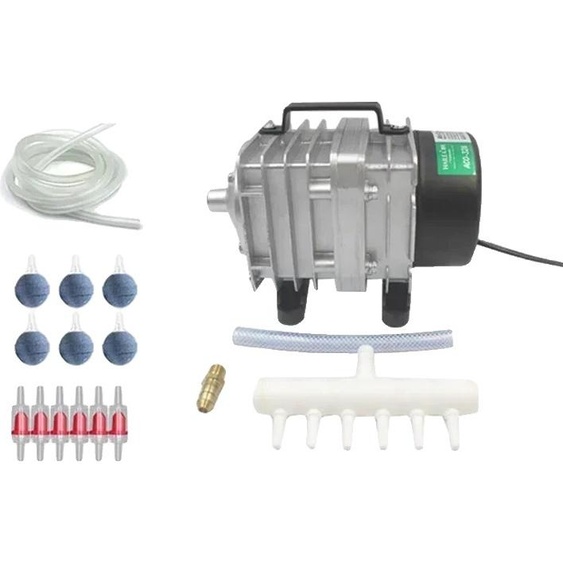 Pompe à oxygène, acier inoxydable, convient pour les aquariums, 328 60W accessoires, adaptateur EU 220V 50HZ-a