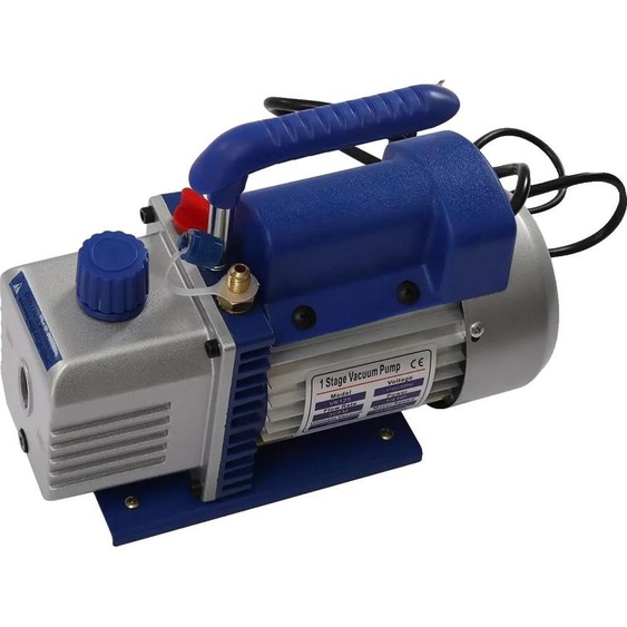 Pompe à vide, 3 CFM, construction en fonte, bleu