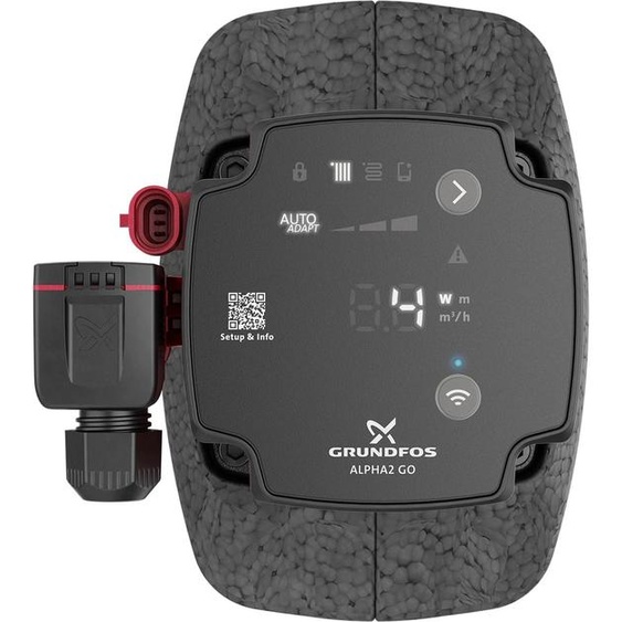 Pompe de circulation à haut rendement Grundfos, ALPHA2 GO, 25-60, 130, 220-240 V, 1 pièce.
