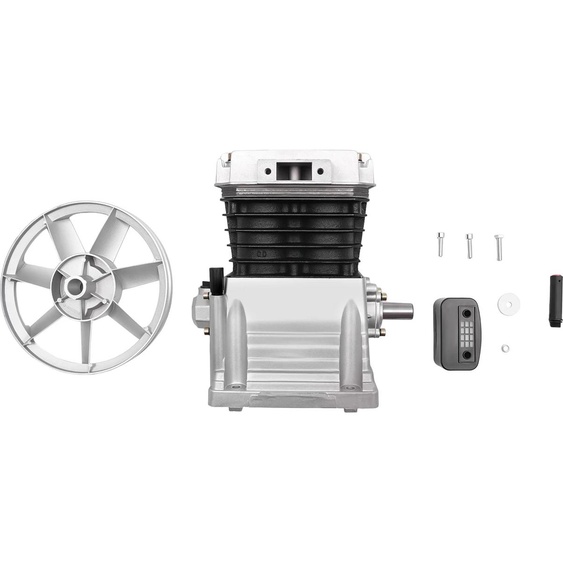 pompe de compresseur dair 3HP, conception à double cylindre, fonctionnement silencieux, argent
