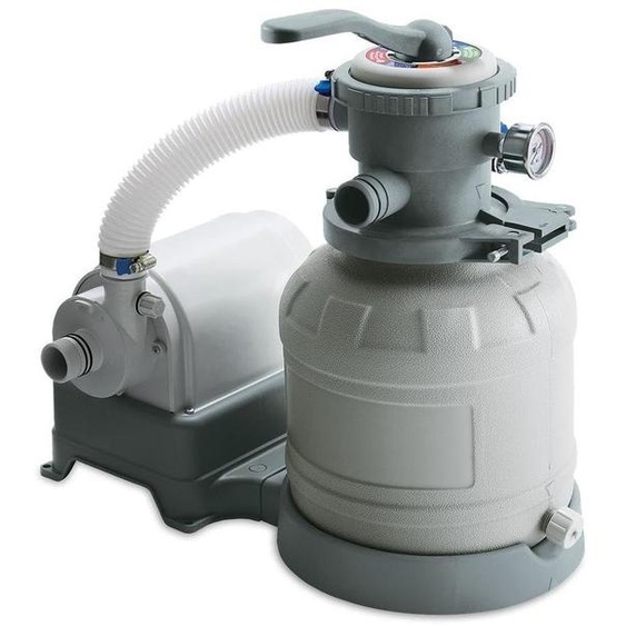 Pompe de filtration pour piscine avec filtre à sable - Capacité de 4164 litres par heure - Dimensions : 60 x 40 x 50 cm