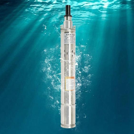 Pompe de puits profond - Pompe à vis immergée - 220 V - Prise EU - Electrique - e CE